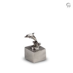 Asbeeldje Vrijheid 8 cm, Springend Dolfijntje, Zilver (0.03 liter)