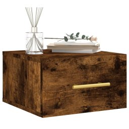 vidaXL Nachtkastje wandgemonteerd 35x35x20 cm gerookt eikenkleurig
