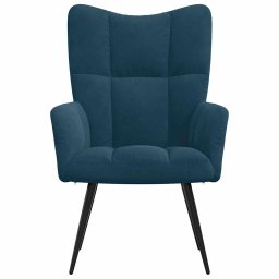 vidaXL Relaxstoel fluweel blauw