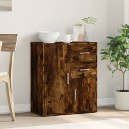 vidaXL Dressoir 60x31x70 cm bewerkt hout gerookt eikenkleurig