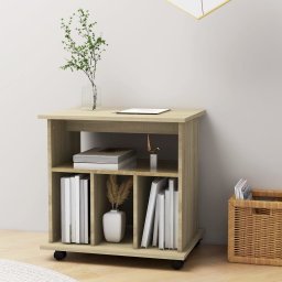 vidaXL Rolkast 60x45x60 cm bewerkt hout sonoma eikenkleurig