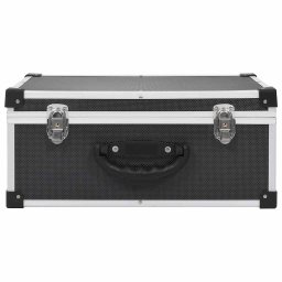 vidaXL Cd-koffer voor 60 cd's aluminium ABS zwart