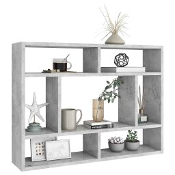 vidaXL Wandschap 75x16x55 cm bewerkt hout betongrijs