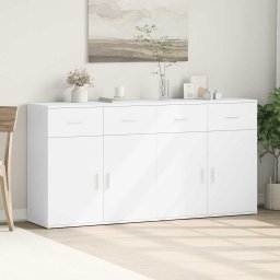 vidaXL Dressoirs 2 st 79x38x80 cm bewerkt hout wit
