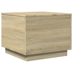 vidaXL Salontafel met LED-verlichting 50x50x40 cm sonoma eiken
