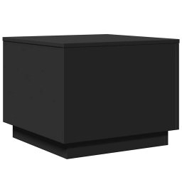 vidaXL Salontafel met LED-verlichting 50x50x40 cm zwart