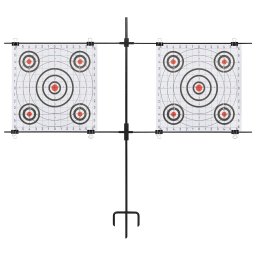 vidaXL Targetkaartstandaard met schietkaarten 78x76 cm staal
