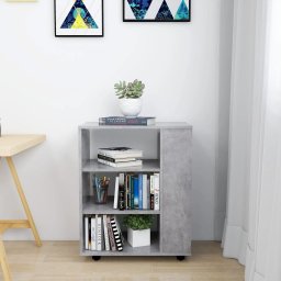 vidaXL Rolkast 60x35x75 cm bewerkt hout betongrijs
