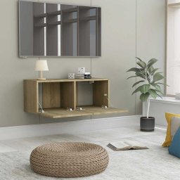 vidaXL Tv-meubel 80x30x30 cm bewerkt hout sonoma eikenkleurig
