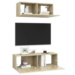 vidaXL 2-delige Tv-meubelset bewerkt hout sonoma eikenkleurig
