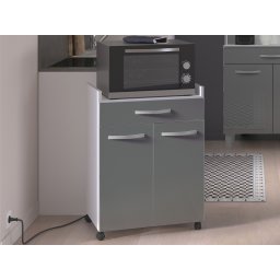 Rolkast IZA 2 deuren 1 lade grijs