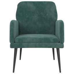 vidaXL Fauteuil 62x79x79 cm fluweel donkergroen
