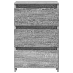 vidaXL Nachtkastjes 2 st 40x35x62,5 cm bewerkt hout grijs sonoma eiken