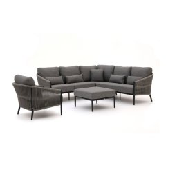 + 15% kassakorting | Bellagio Mineo hoek loungeset 5-delig - Laagste prijsgarantie!