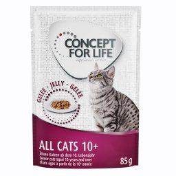 24x85g All Cats 10+ in Gelei Concept for Life Kattenvoer