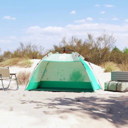 vidaXL strandtent 2-persoons waterdicht snelontgrendeling zeegroen