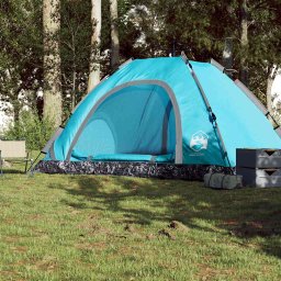 vidaXL Tent 5-persoons snelontgrendeling blauw