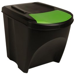 vidaXL Vuilnisbakken 3 st stapelbaar 75 L antracietkleurig
