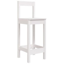 vidaXL Barstoelen 2 st 40x41,5x112 cm massief grenenhout wit
