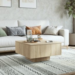 vidaXL Salontafel 60x60x31,5 cm bewerkt hout sonoma eikenkleurig
