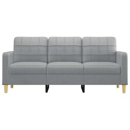 vidaXL Driezitsbank 180 cm stof lichtgrijs
