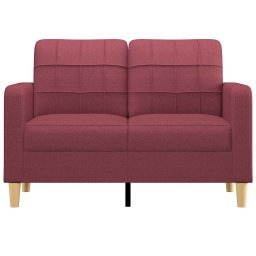 vidaXL Tweezitsbank 120 cm stof wijnrood