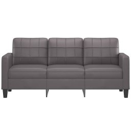 vidaXL Driezitsbank 180 cm kunstleer grijs