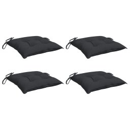 vidaXL Stoelkussens 4 st 40x40x7 cm oxford stof zwart