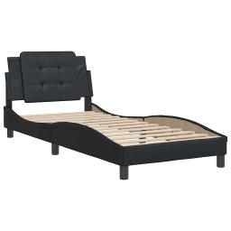 vidaXL Bedframe zonder matras "Zadar" kunstleer zwart 80x200 cm