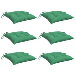 vidaXL Stoelkussens 6 st 40x40x7 cm oxford stof groen