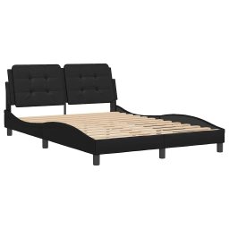 vidaXL Bedframe zonder matras "Zadar" kunstleer zwart 120x200 cm