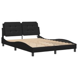 vidaXL Bedframe met LED zonder matras "Zadar" zwart 120x200 cm