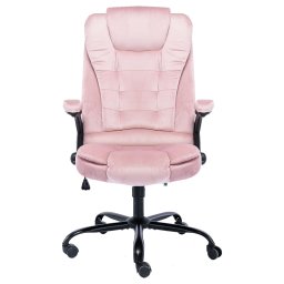 vidaXL Kantoorstoel fluweel roze