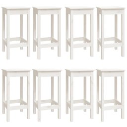 vidaXL 9-delige Barset massief grenenhout wit
