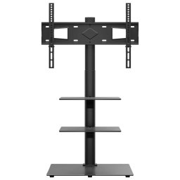 vidaXL Tv-standaard hoekmodel 3-laags voor 32-65 inch zwart