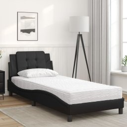 vidaXL Bedframe zonder matras "Zadar" kunstleer zwart 100x200 cm