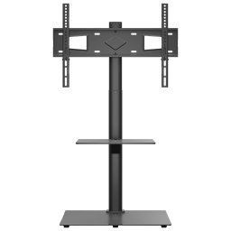 vidaXL Tv-standaard hoekmodel 2-laags voor 32-65 inch zwart