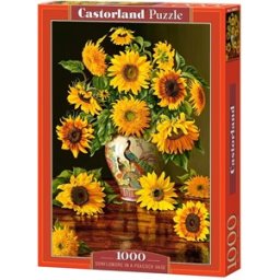 Sunflowers in a Peacock Vase Puzzel (1000 stukjes)