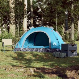 vidaXL Tent 2-persoons snelontgrendeling blauw