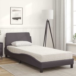 vidaXL Bed met matras "Dover" kunstleer grijs 80x200 cm