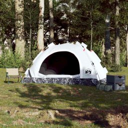vidaXL Tent 3-persoons snelontgrendeling verduisterende stof wit