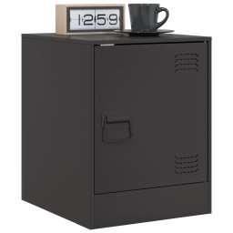 vidaXL Nachtkastjes 2 st 34,5x39x44 cm staal zwart