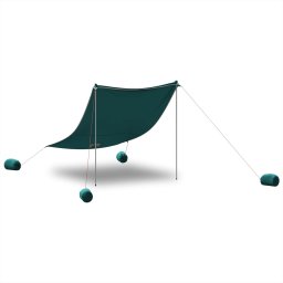 vidaXL Strandluifel met zandankers 214x236 cm groen
