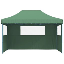 vidaXL Partytent inklapbaar pop-up met 3 zijwanden groen
