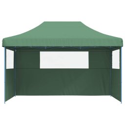 vidaXL Partytent inklapbaar pop-up met 3 zijwanden groen