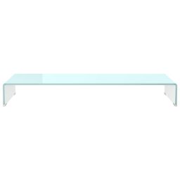 vidaXL TV-meubel/monitorverhoger 100x30x13 cm glas groen