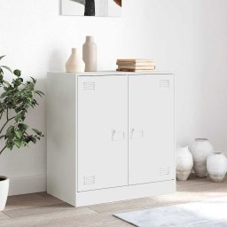 vidaXL Dressoir 67x39x73 cm staal wit