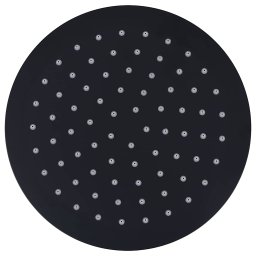 vidaXL Regendouchekop rond 20 cm roestvrij staal zwart