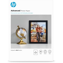 HP Advanced fotopapier, glanzend, 250 g/m2, A4 (210 x 297 mm), 25 vellen Kopieerpapier