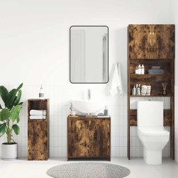 vidaXL Badkamerkast 60x33x60 cm bewerkt hout gerookt eikenkleurig